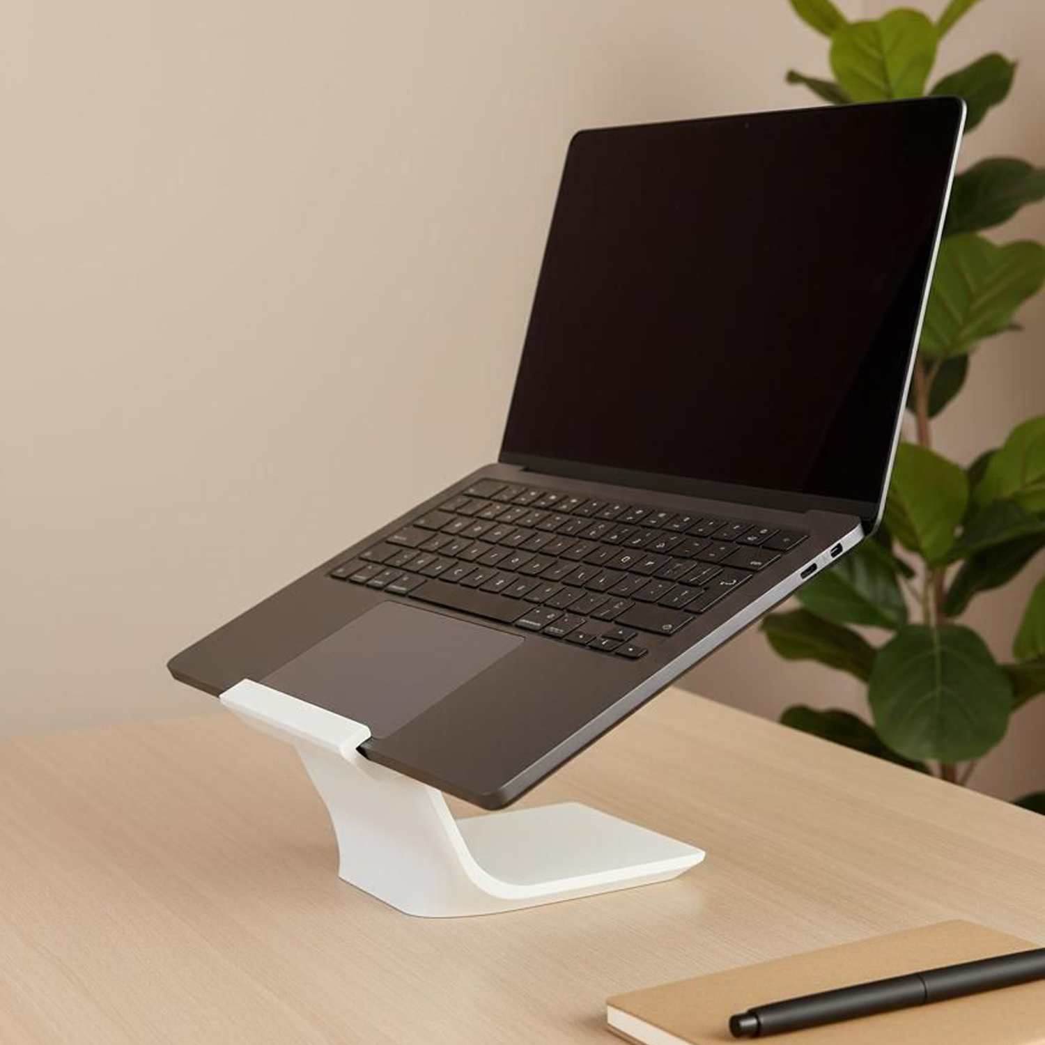 Modern Desk Laptop Riser – Minimalist Ergonomic Stand for MacBook & Laptops