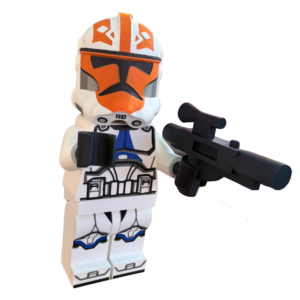 34cm Personalized Orange Clone Trooper Inspired Brick Figure